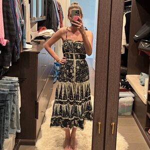 ULLA JOHNSON Indah Bodice Dress in Rainforest Floral